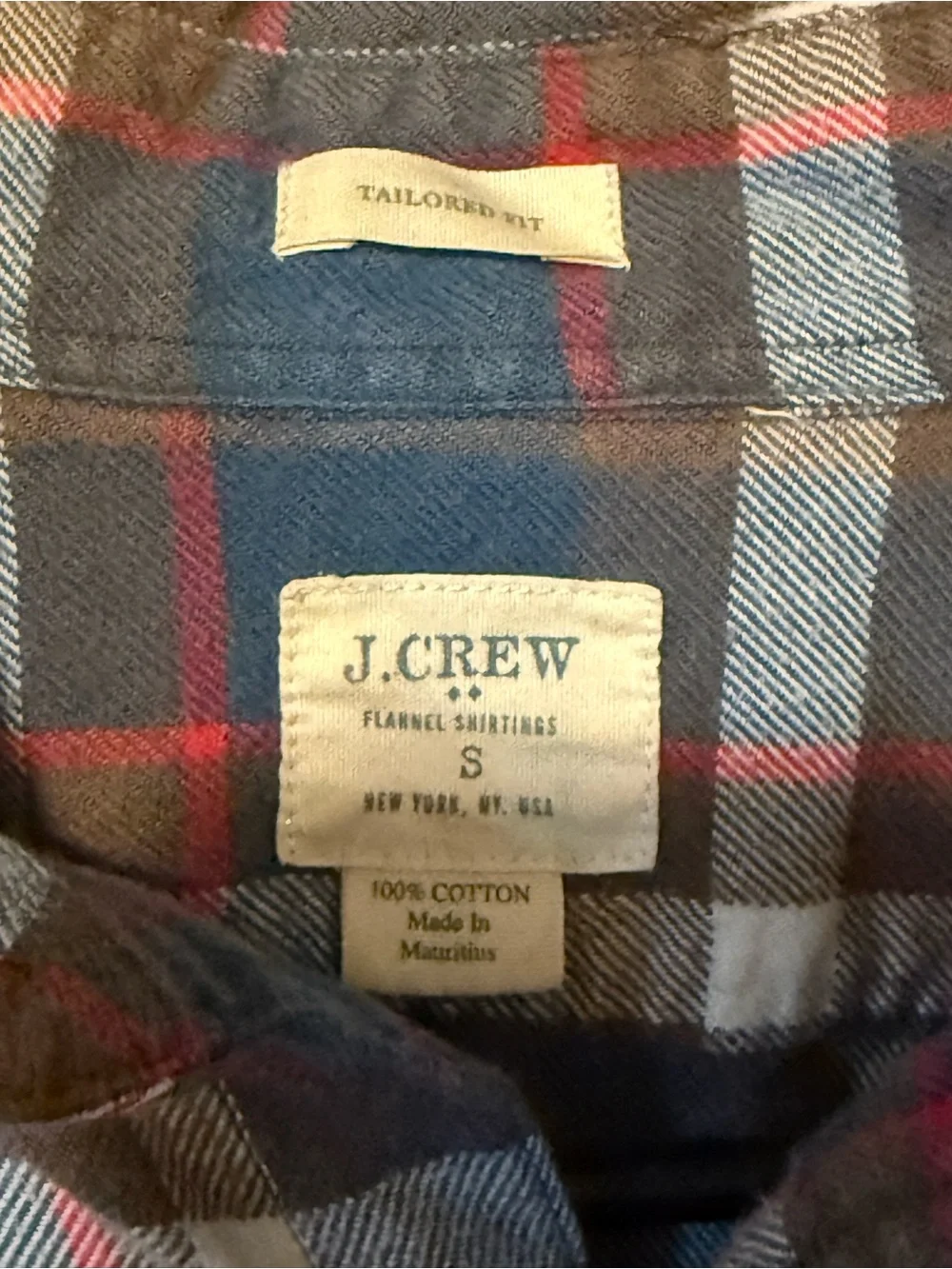 J. Crew 100% Cotton Flannel Plaid Button-Down Shirt